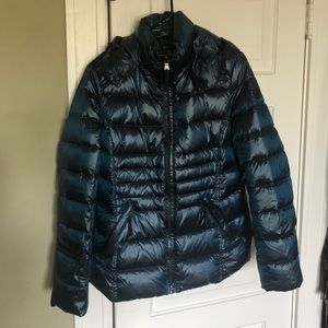 Andrew Marc 650 fill puffer jacket - green